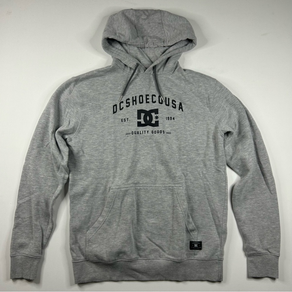 Vintage 90s Y2K DC Shoe Co Hoodie Sweatshirt Medium Skate Grunge EUC